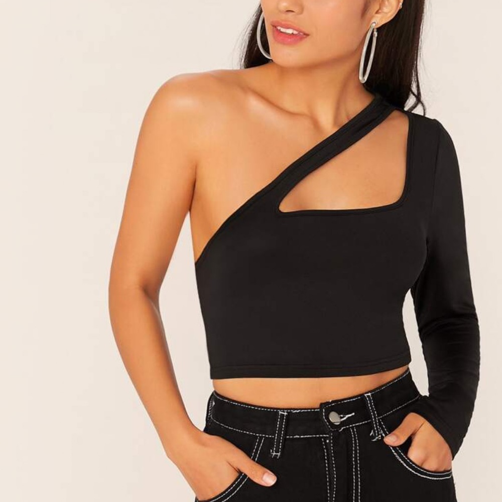 SHEIN one shoulder cut out top